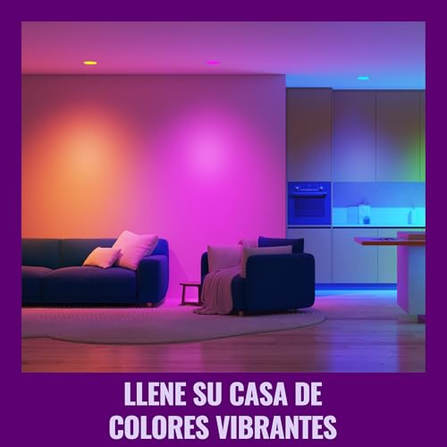 Detalle de WiZ Foco Inteligente LED de cristal GU10 RGB (4 uds) – compatible con Alexa, Google Assistant y Apple Home