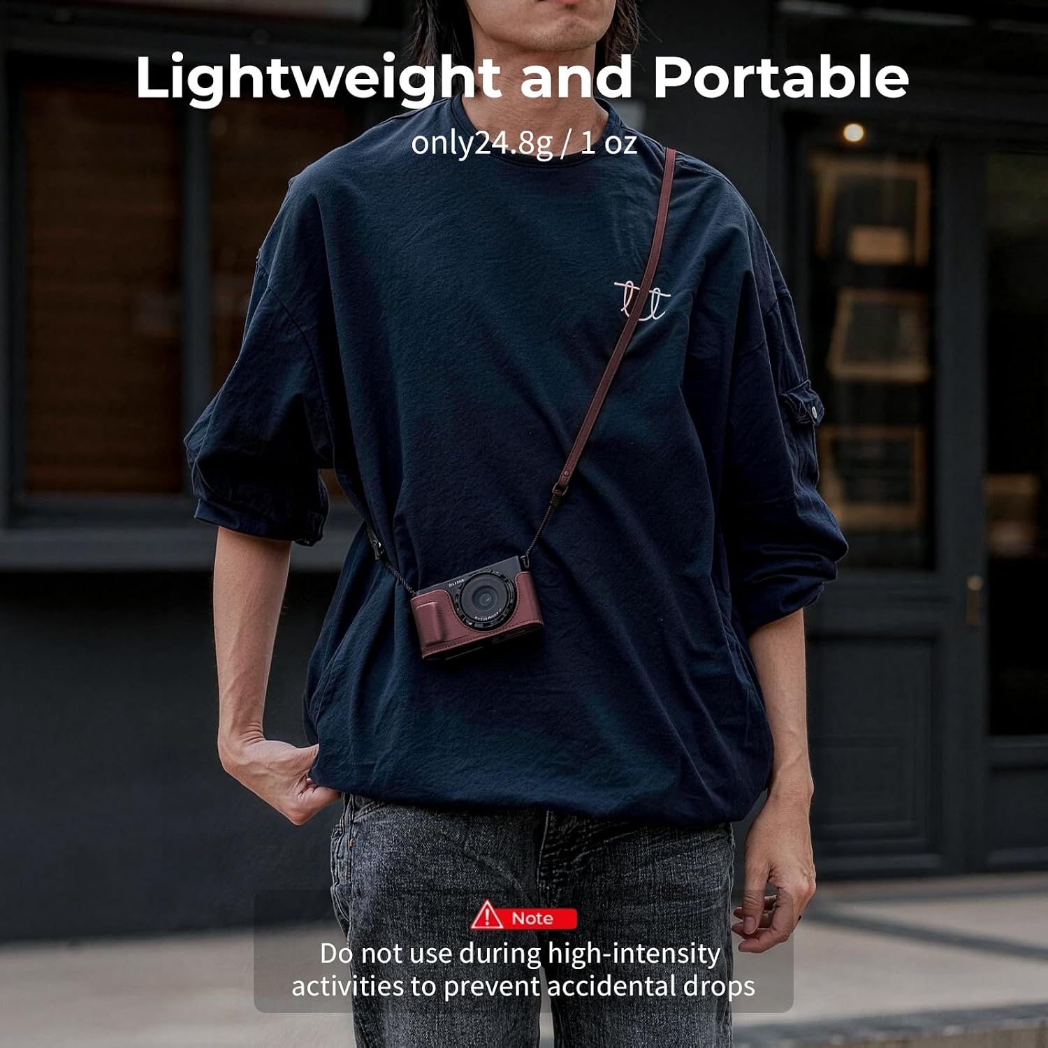 Detalle de SMALLRIG Quick Release-schouderriem voor Ricoh GR, Sony ZV-1 en iPhone 17