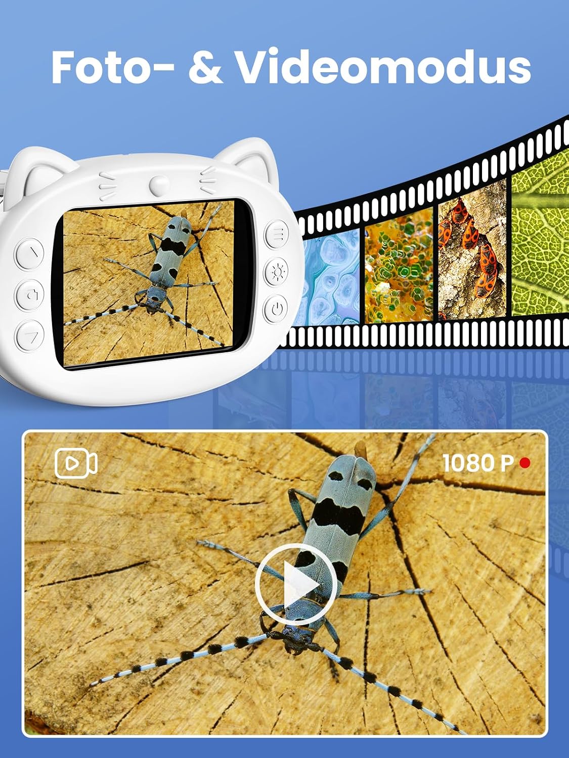 Thumbnail 5 de Vorth Kinder-Mikroskop 1000× mit 2,4" IPS-Bildschirm