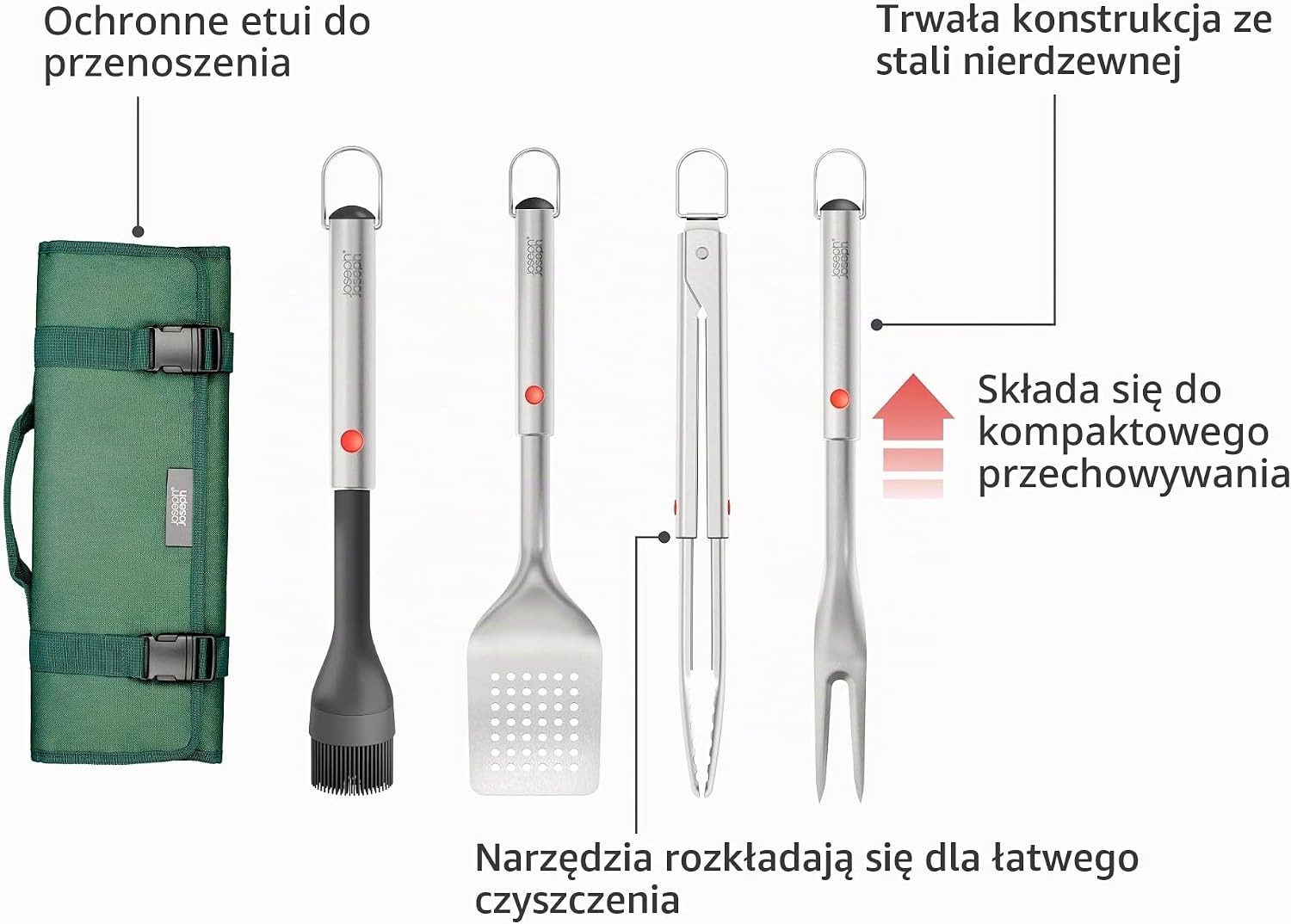 Thumbnail 3 de Joseph Joseph GrillOut 2000001 – zestaw narzędzi do grilla ze stali nierdzewnej z etui