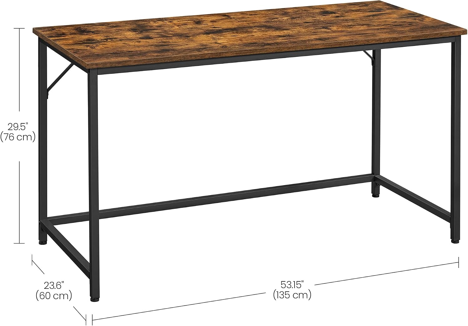 Detalle de VASAGLE LWD043B01V1 Computertisch 135×60 cm