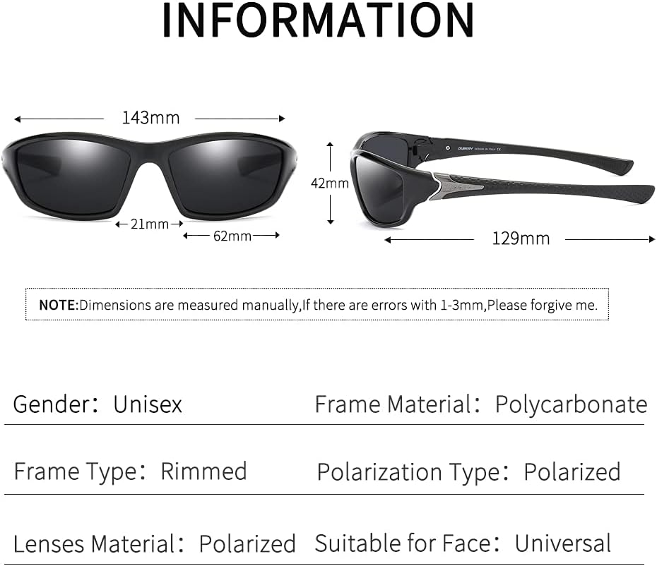 Thumbnail 1 de HGDGears Polarized Sports Sunglasses (UV400) for Outdoor Cycling, Driving, Golf & More