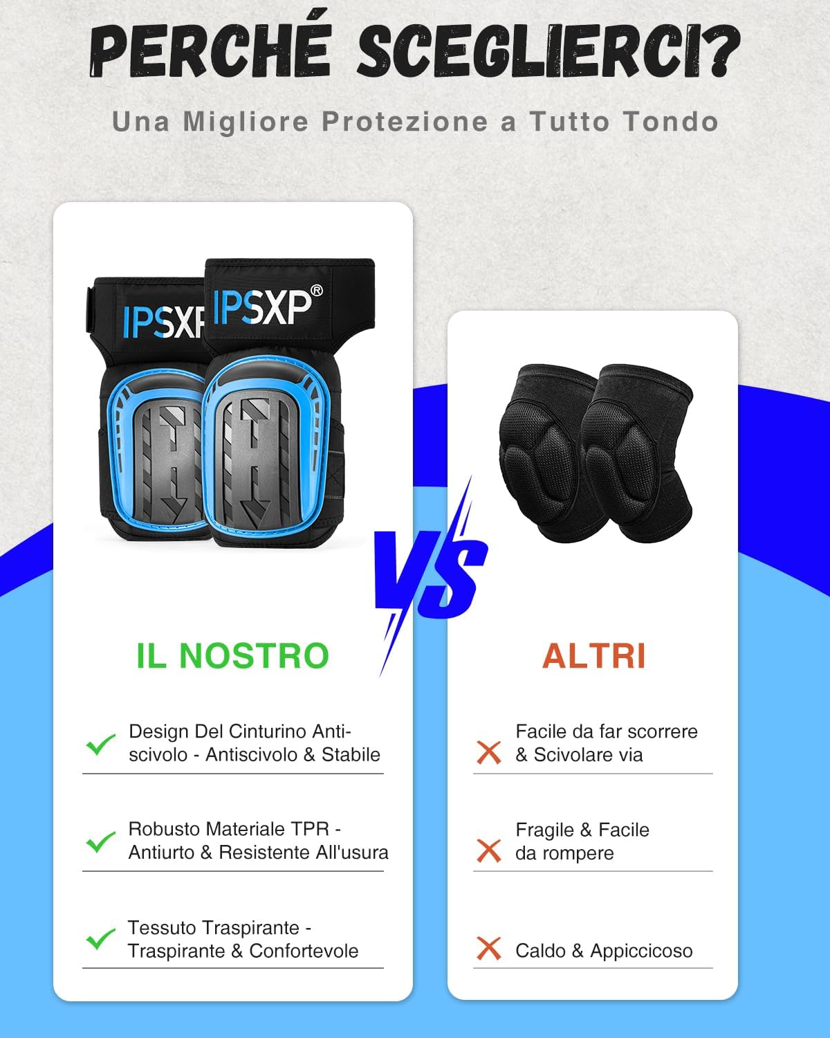 Thumbnail 4 de IPSXP Ginocchiere professionali da lavoro con doppio cuscino in gel 🦺