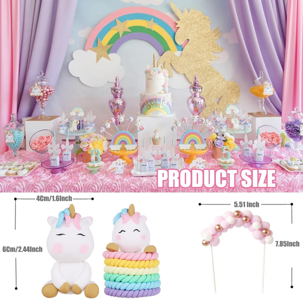 Thumbnail 5 de AOTWAN Einhorn Tortendeko 21 Teile Kuchen
