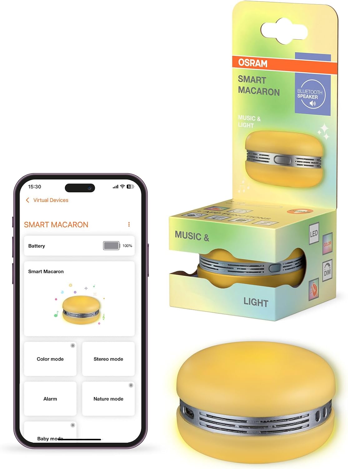 Detalle de Osram Smart Macaron Bluetooth Lautsprecher Gelb