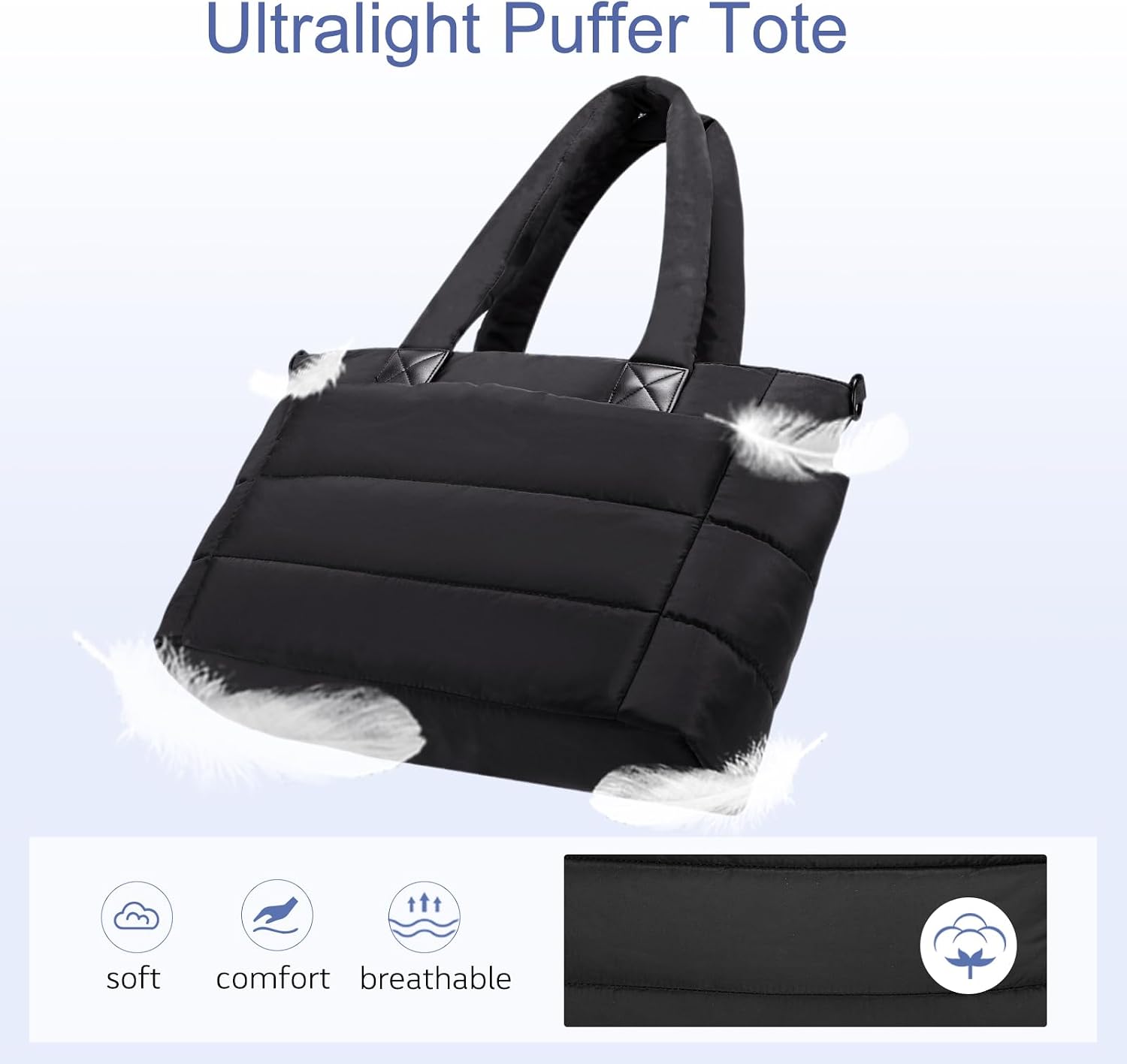 Thumbnail 6 de Puffer Tote Bag 16.3x6.3x12 in