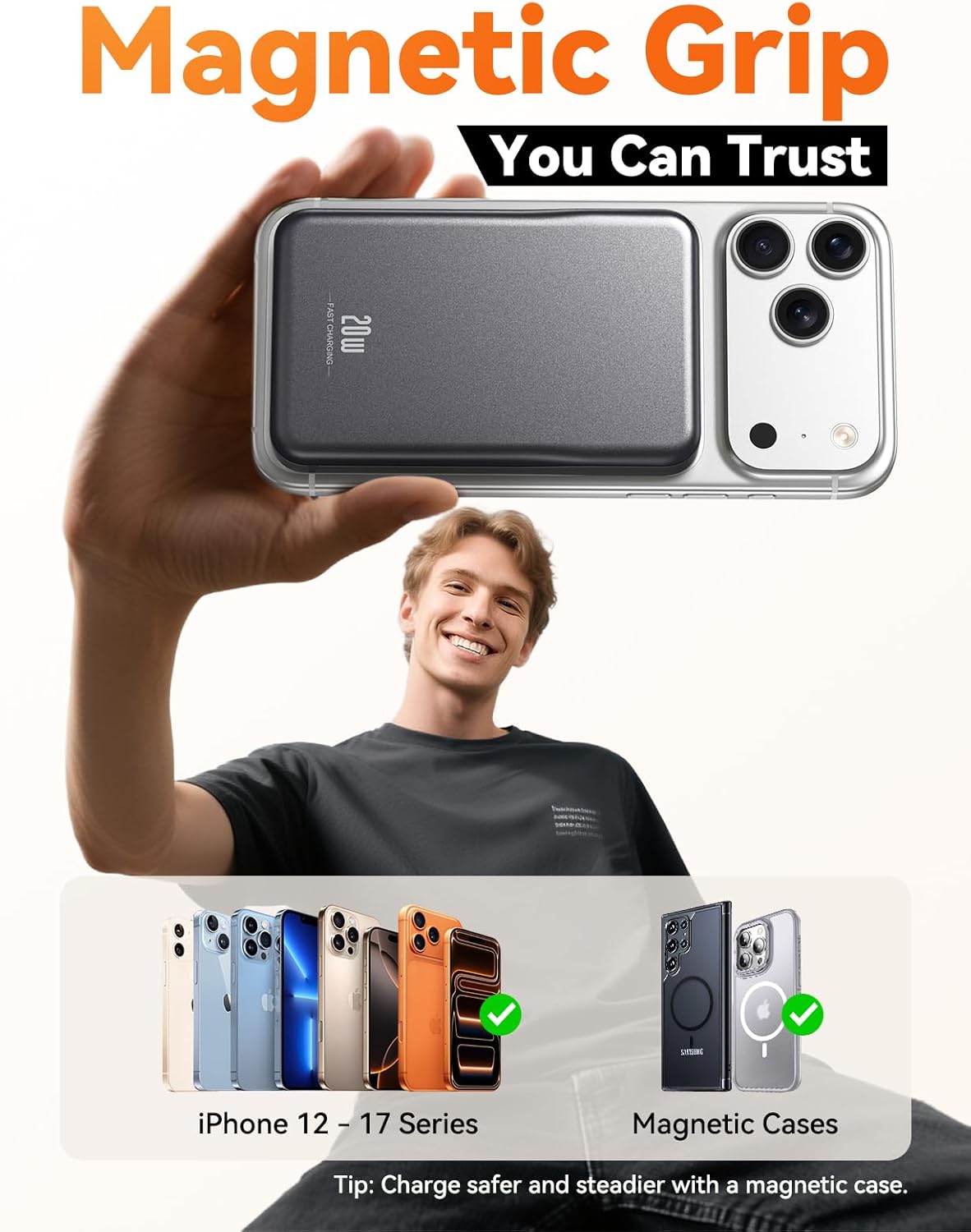 Thumbnail 2 de For MagSafe Power Bank 10000mAh wireless charger