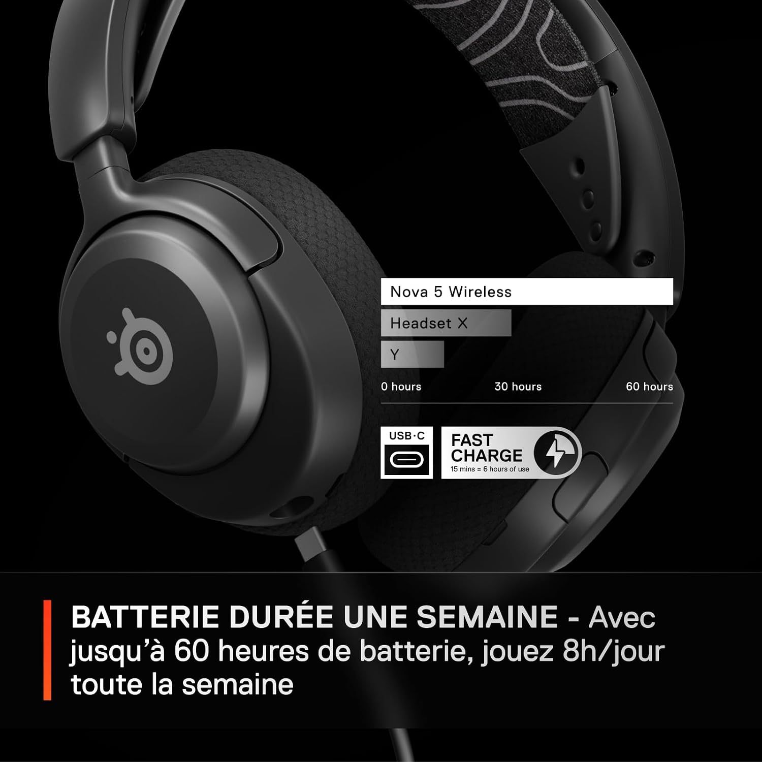 Thumbnail 3 de SteelSeries Arctis Nova 5 Casque Gaming Sans Fil Multi-Système