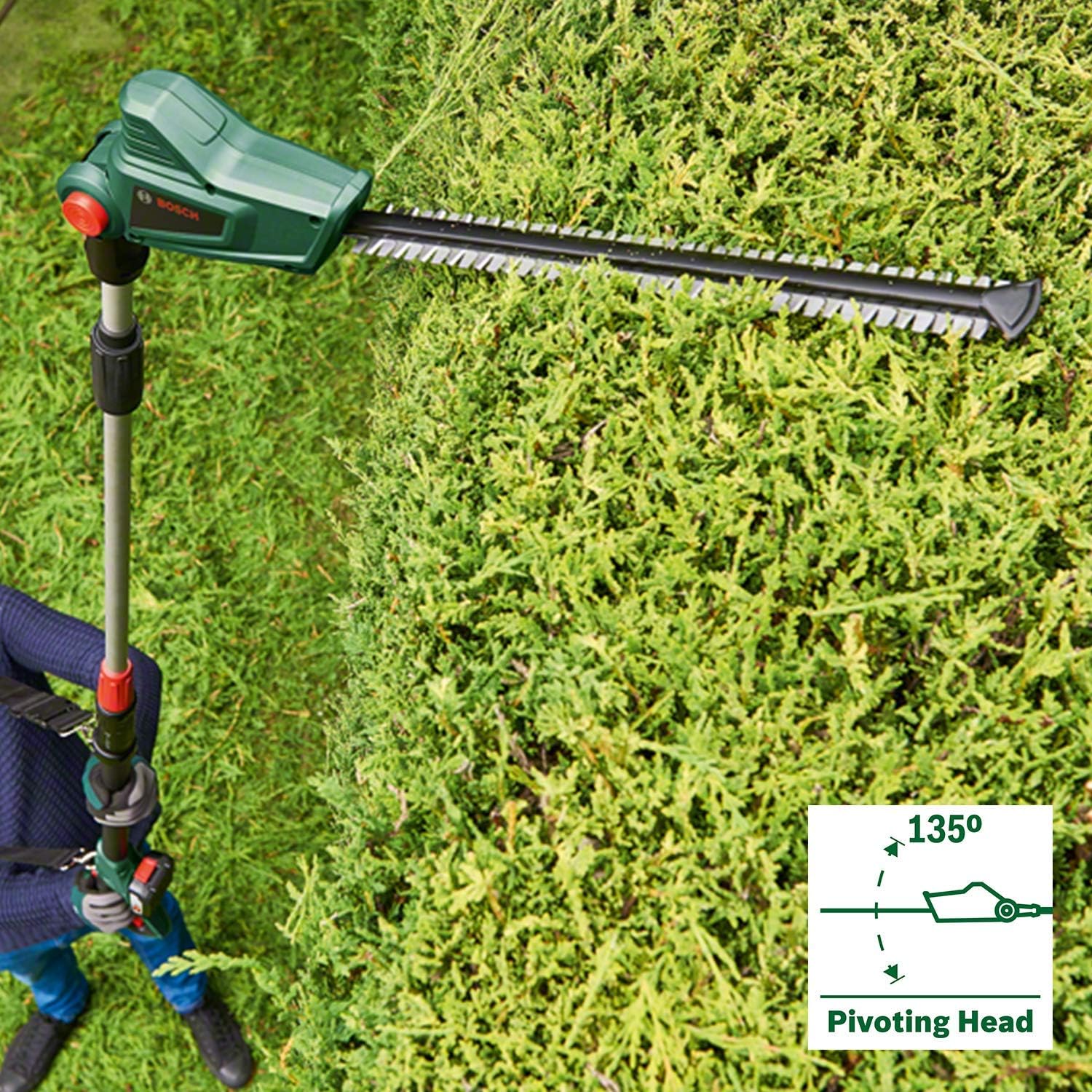 Thumbnail 6 de Bosch Cordless Telescopic Hedge Trimmer UniversalHedgePole 18 (430 mm blade, 18V system)