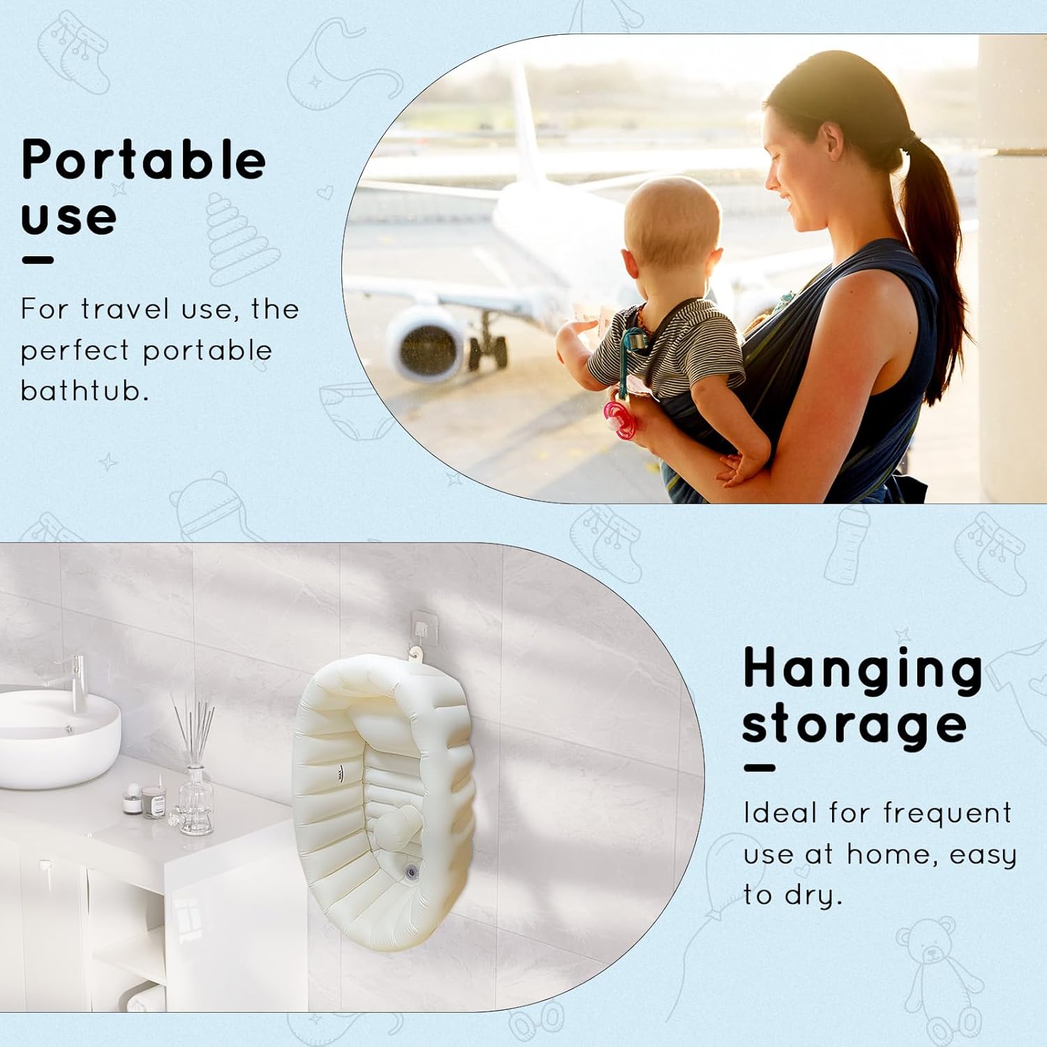 Thumbnail 6 de Inflatable baby bath 0 to 12 months