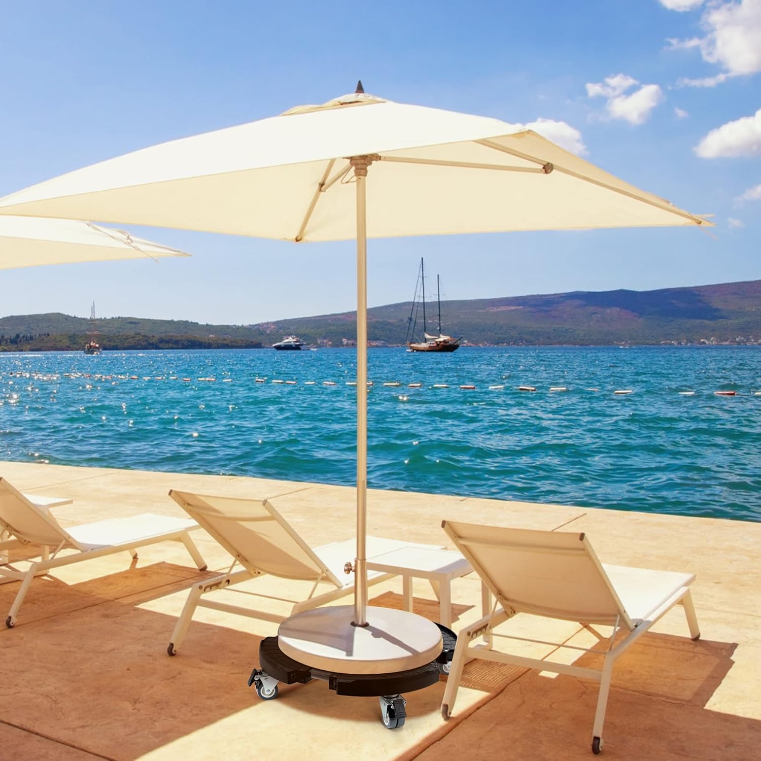 Thumbnail 6 de W B D WEIBIDA sottovaso con ruote regolabile Ø 40-54 cm fino a 200 kg, carrello portavasi rotabile 360° (nero)