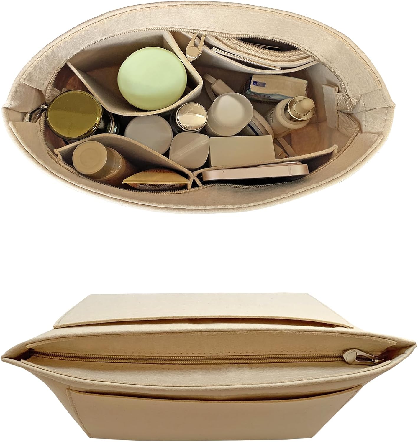 Thumbnail 1 de DongMaple Filz Taschenorganizer Beige L