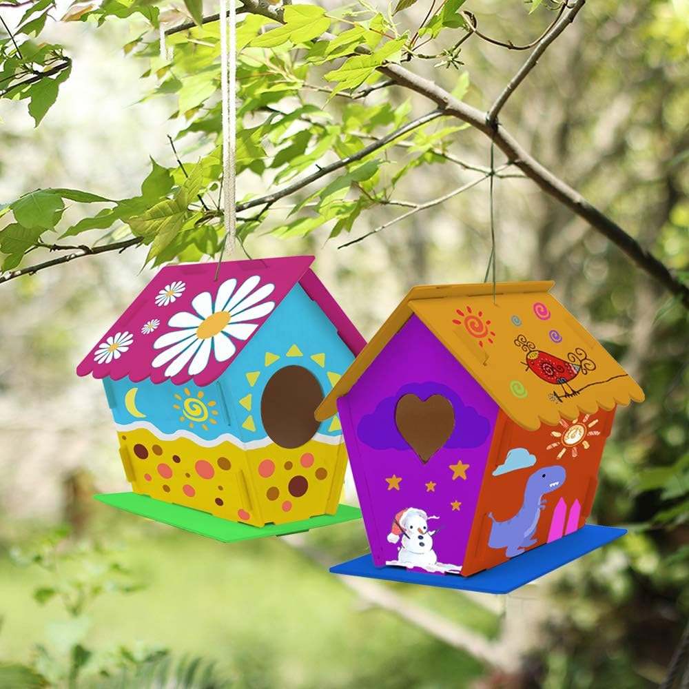 Thumbnail 6 de hapray 4-Pack DIY Birdhouse Crafts Kit for Kids (Ages 5–8 & 8–12)