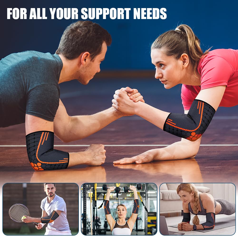 Thumbnail 6 de AOOWU Coudière Tendinite — 2 pièces, attelle de coude respirante et antidérapante pour tennis elbow et tendinite