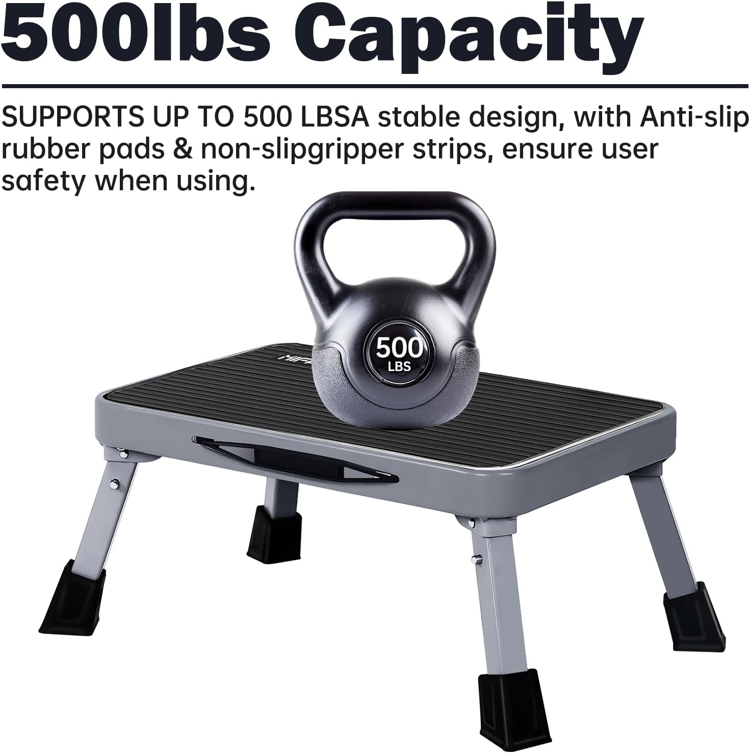 Thumbnail 1 de RV Step Stool Foldable 1-Step Ladder: Sturdy Metal, Non-Slip, Up to 500 lb