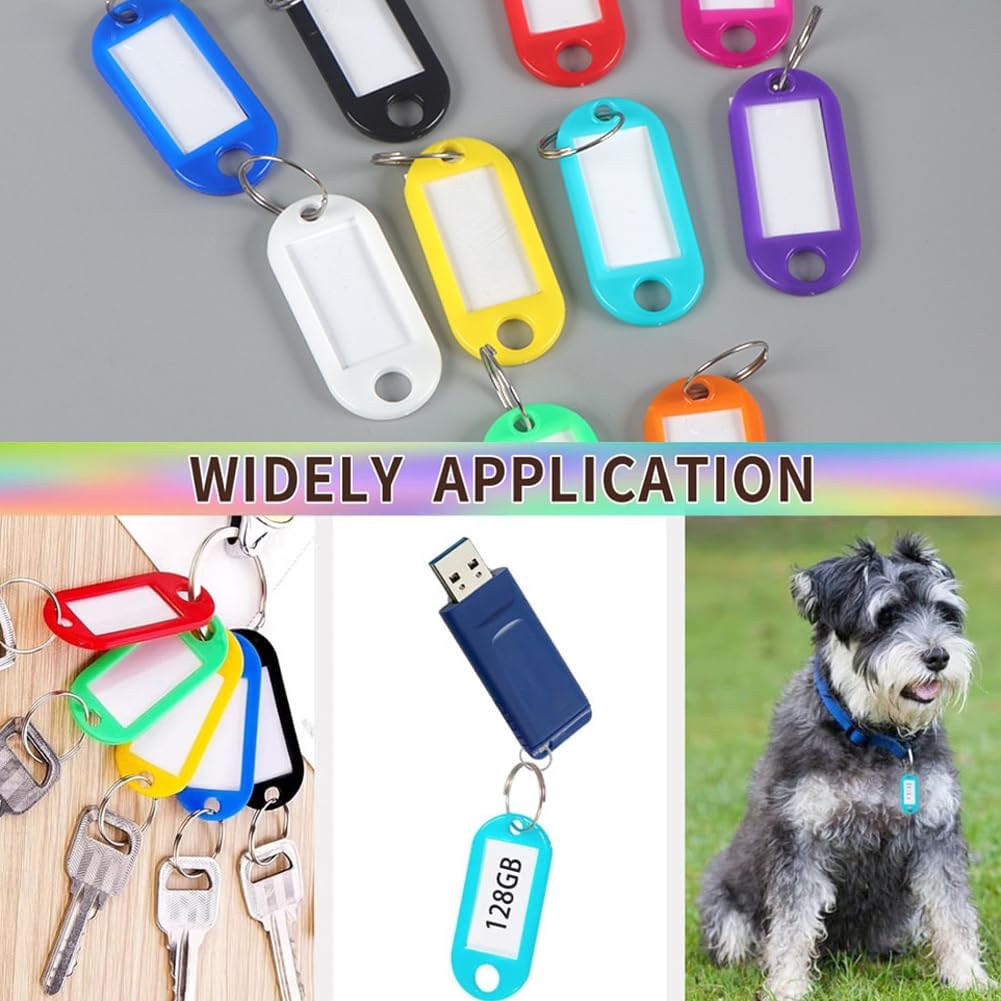 Thumbnail 3 de Munsesi 40Pcs Key Tags with Labels – 10 Colours Plastic Key Fobs for Easy Organisation