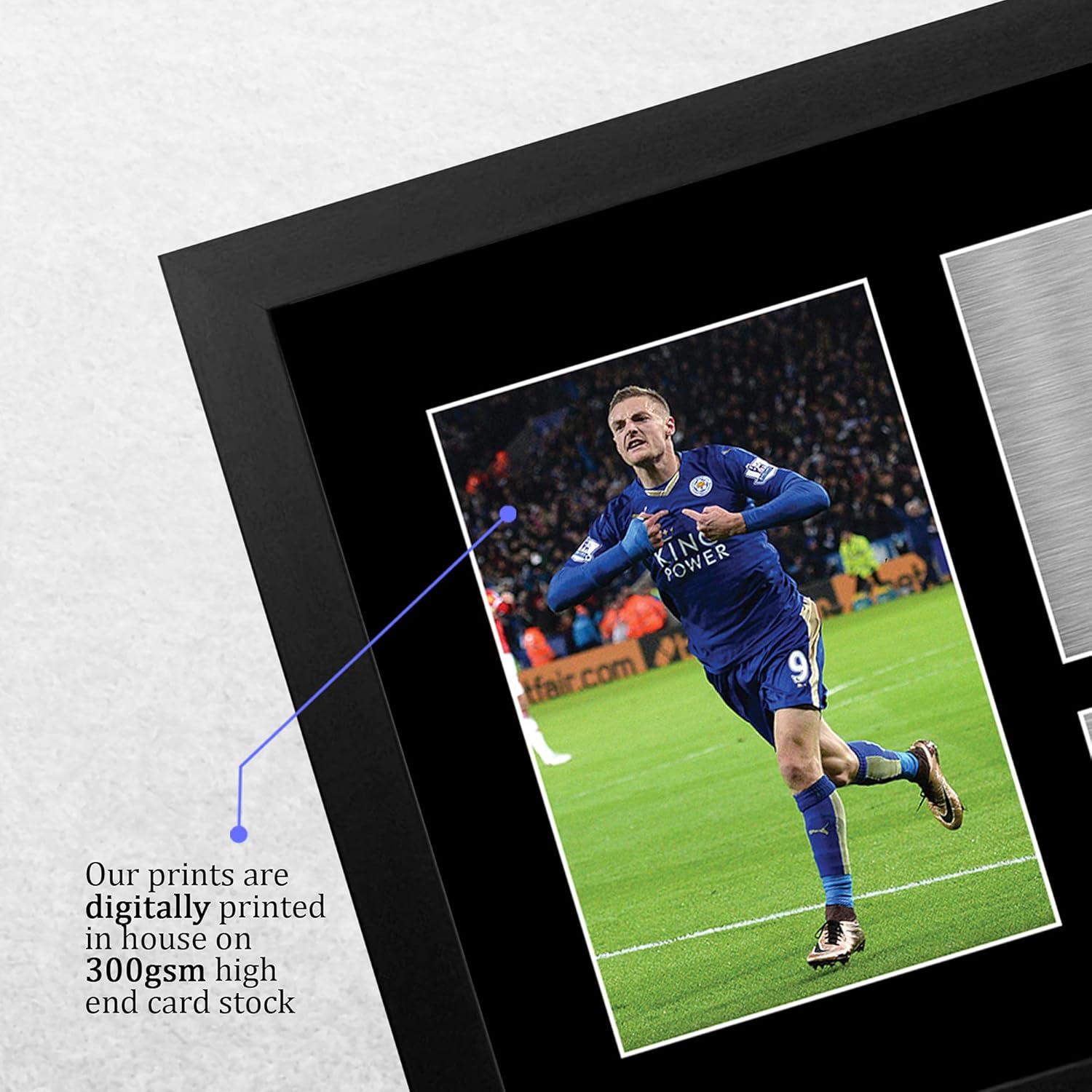 Thumbnail 3 de HWC Trading FR A4 Jamie Vardy Leicester City framed autograph picture (A4)