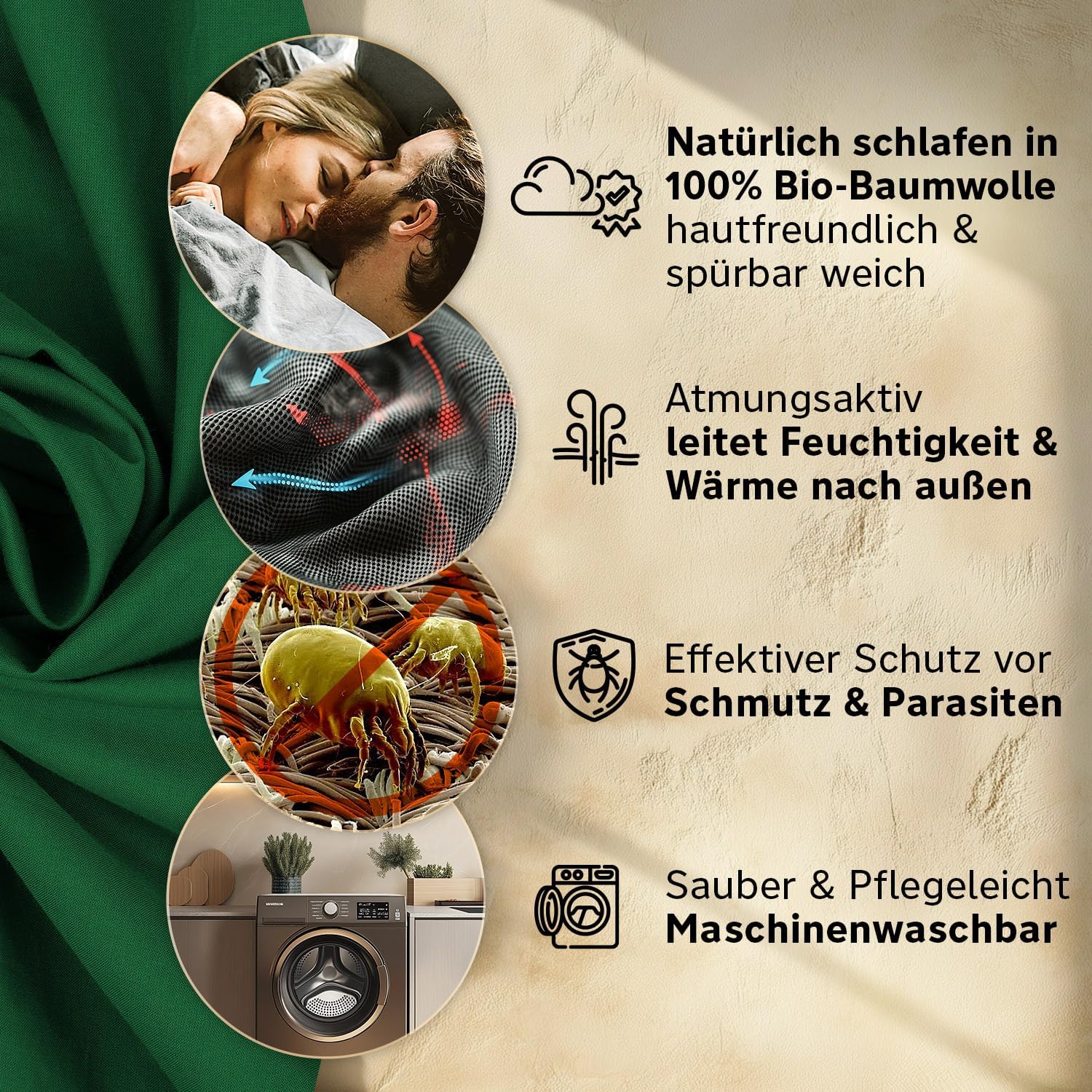 Thumbnail 5 de Armadic Hüttenschlafsack aus Bio-Baumwolle oder Mikrofaser – ultraleichtes Inlett für Reisen (230 g / 380 g)