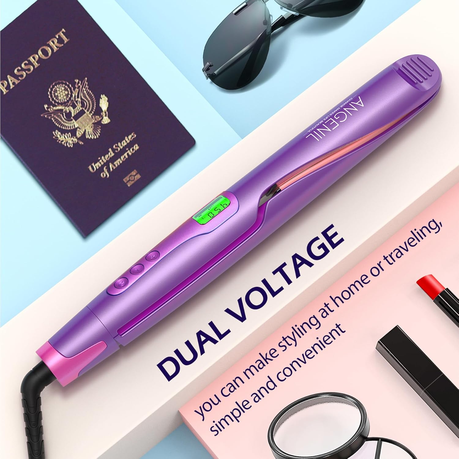 Thumbnail 1 de ANGENIL 2 in 1 Hair Straightener and Curler, 130–230℃ salon styler 💇♀