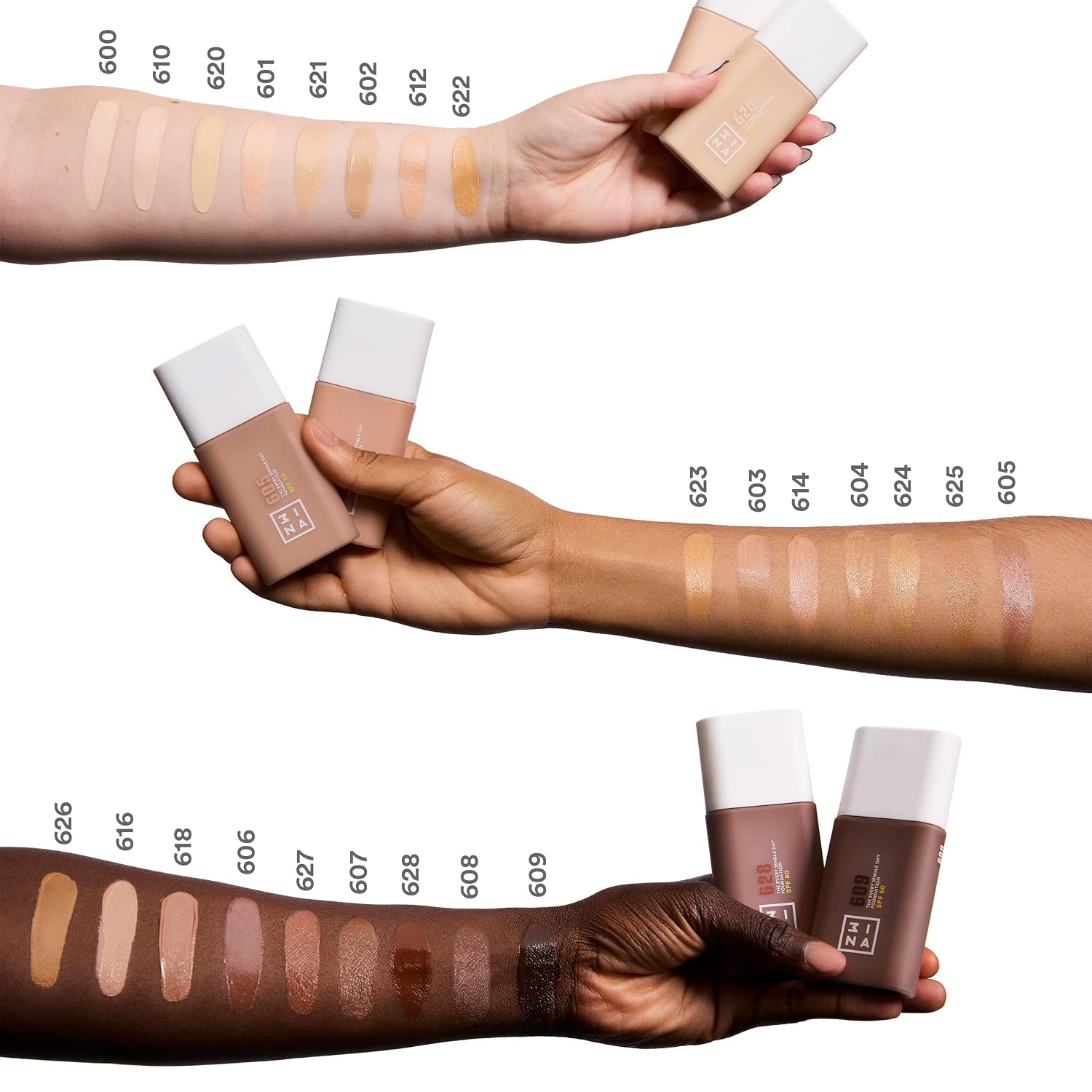 Thumbnail 6 de 3INA The Every Single Day Foundation SPF 50 607 – Dunkler Neutralton, leichte bis mittlere Deckkraft, vegan & cruelty-free