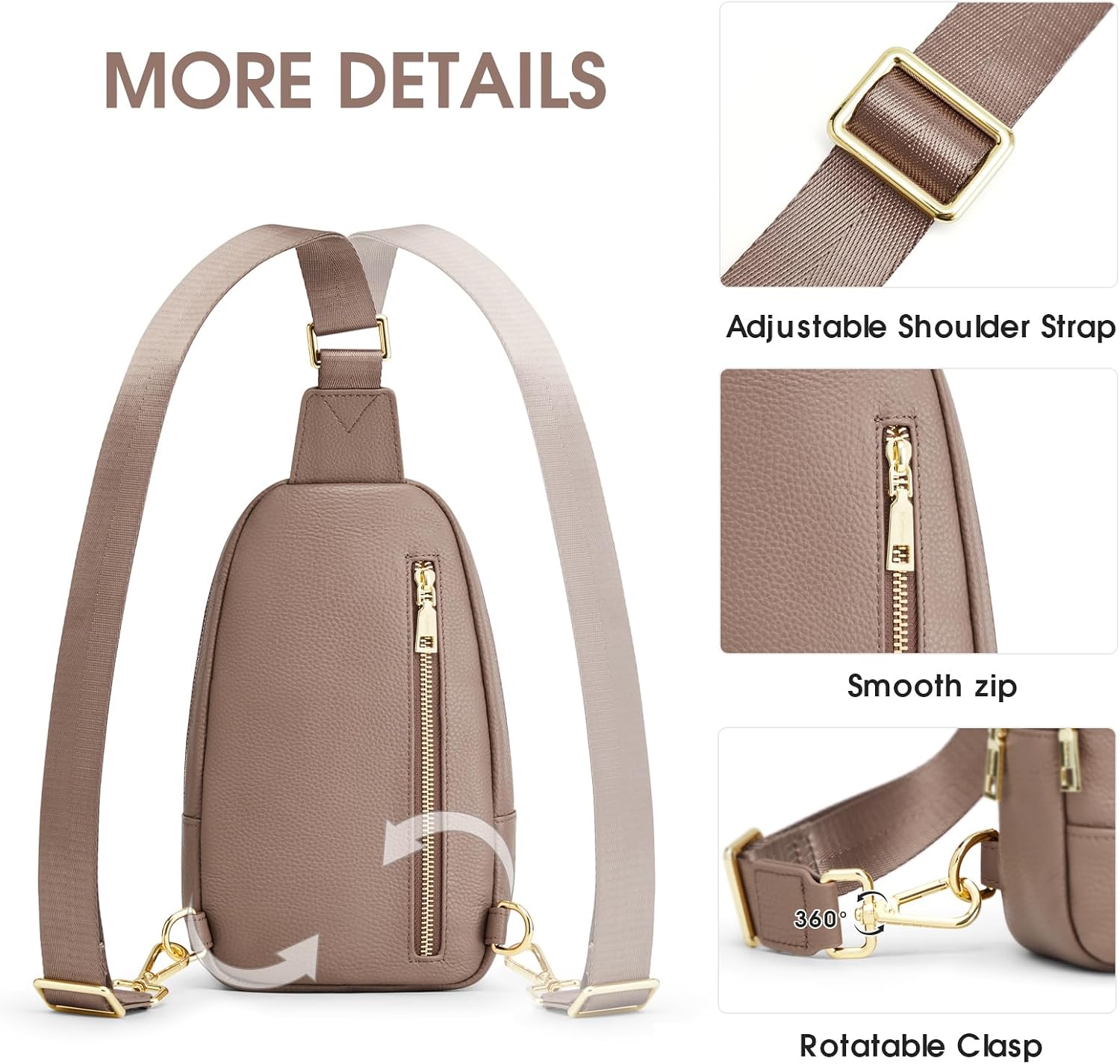 Thumbnail 5 de Kattee Borsa a tracolla da donna in pelle con blocco RFID – compatta e chic