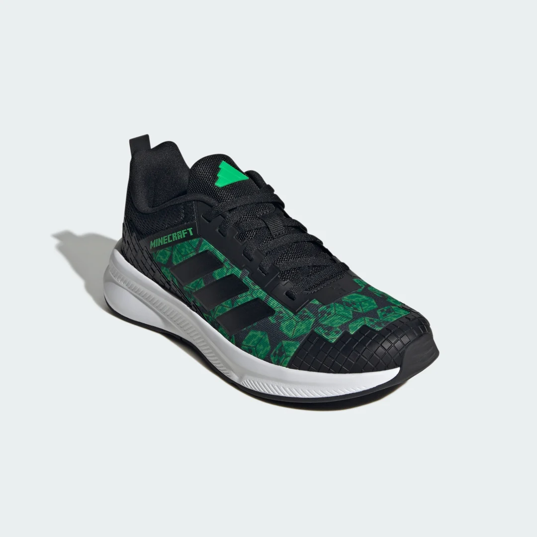 Detalle de Adidas Zapatilla Fortarun 4.0 Minecraft en negro