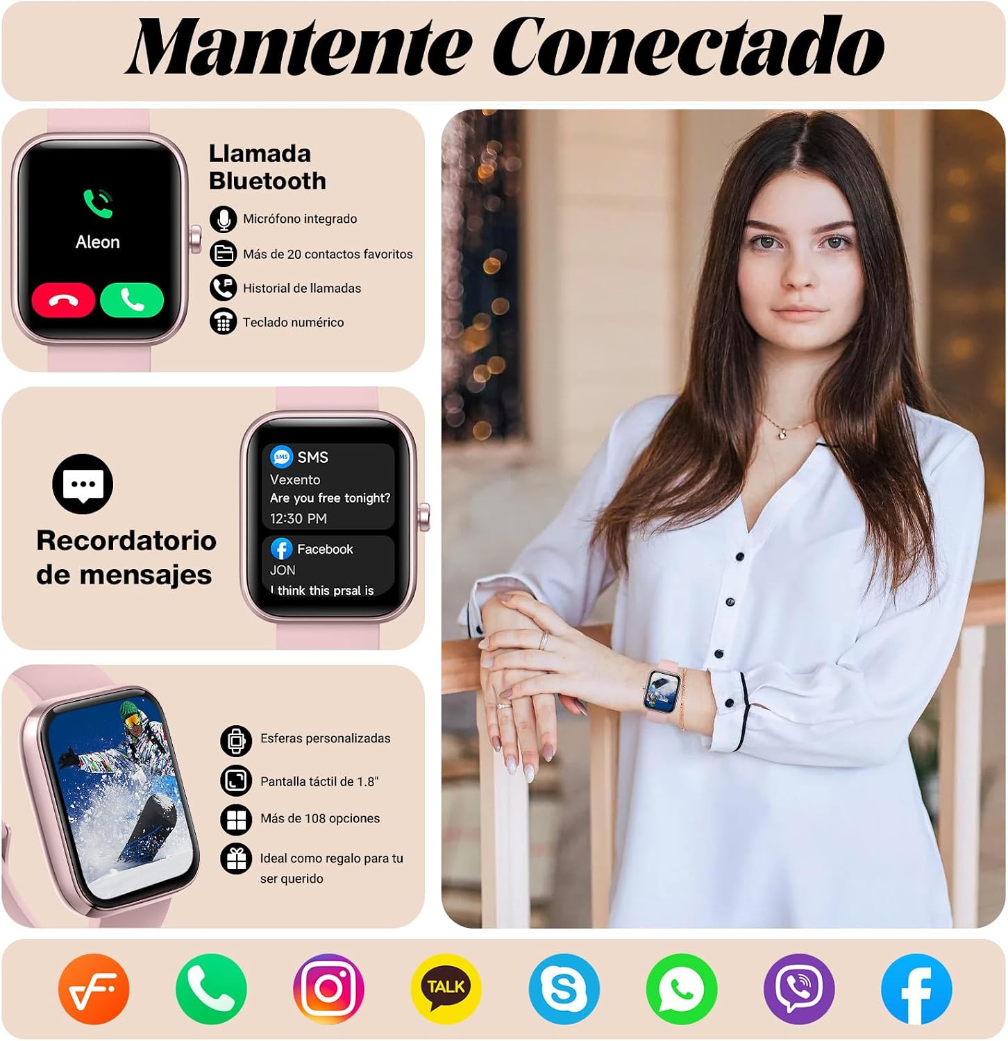Detalle 2 de YMZ Smart Watch 1.83 pulgadas con Bluetooth