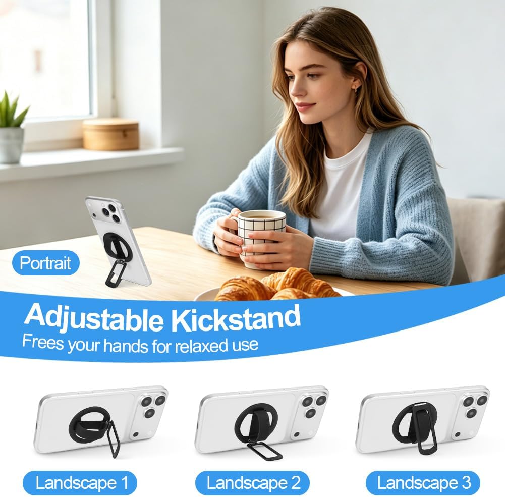 Thumbnail 5 de OFFCUP 6365712 Magnetic Ring Holder for MagSafe, Slim Black Grip and Stand