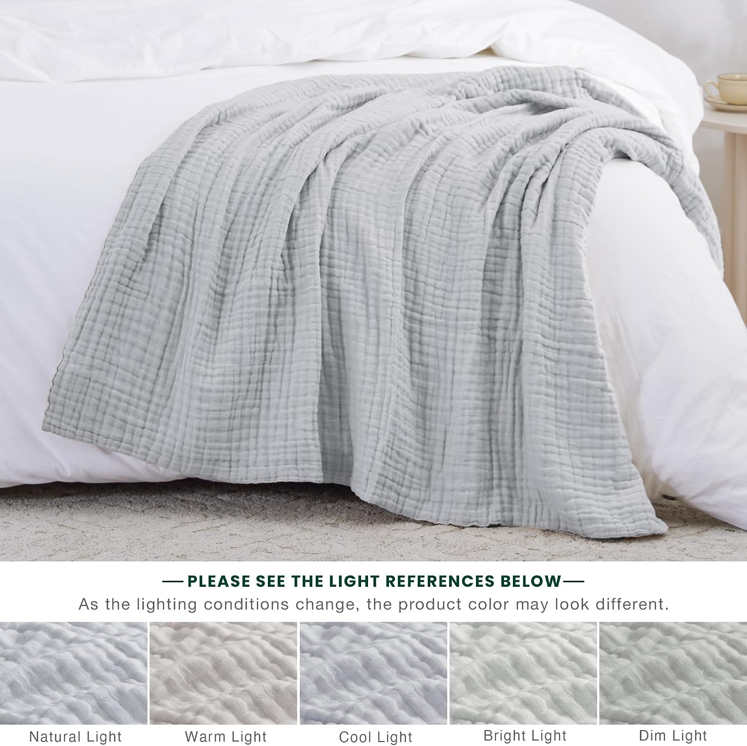 Thumbnail 4 de Love's Cabin 6-Layer Cotton Muslin Blanket 60"x80" Twin đź§Ł