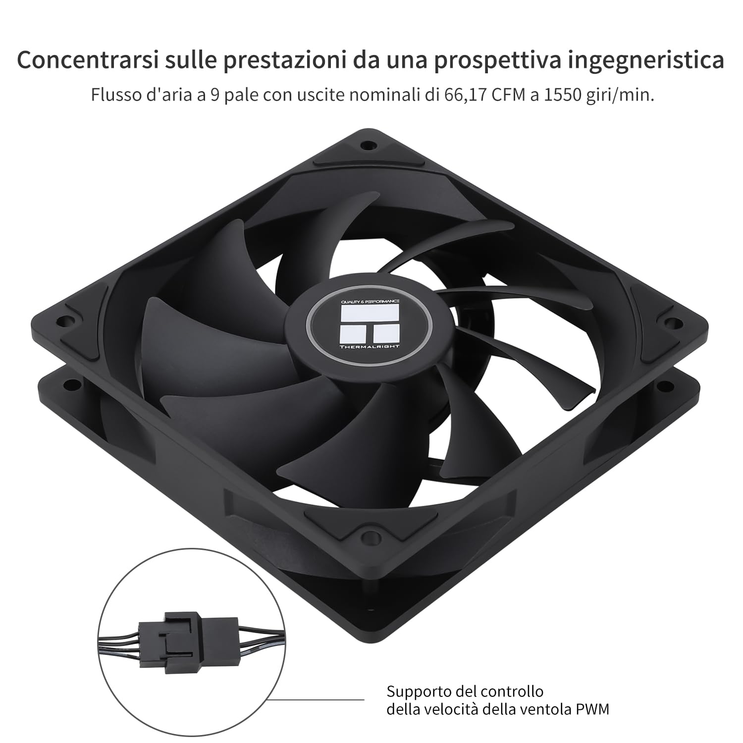 Detalle de Thermalright TL-C12C X3 120mm PWM Case Fan with S-FDB Bearing