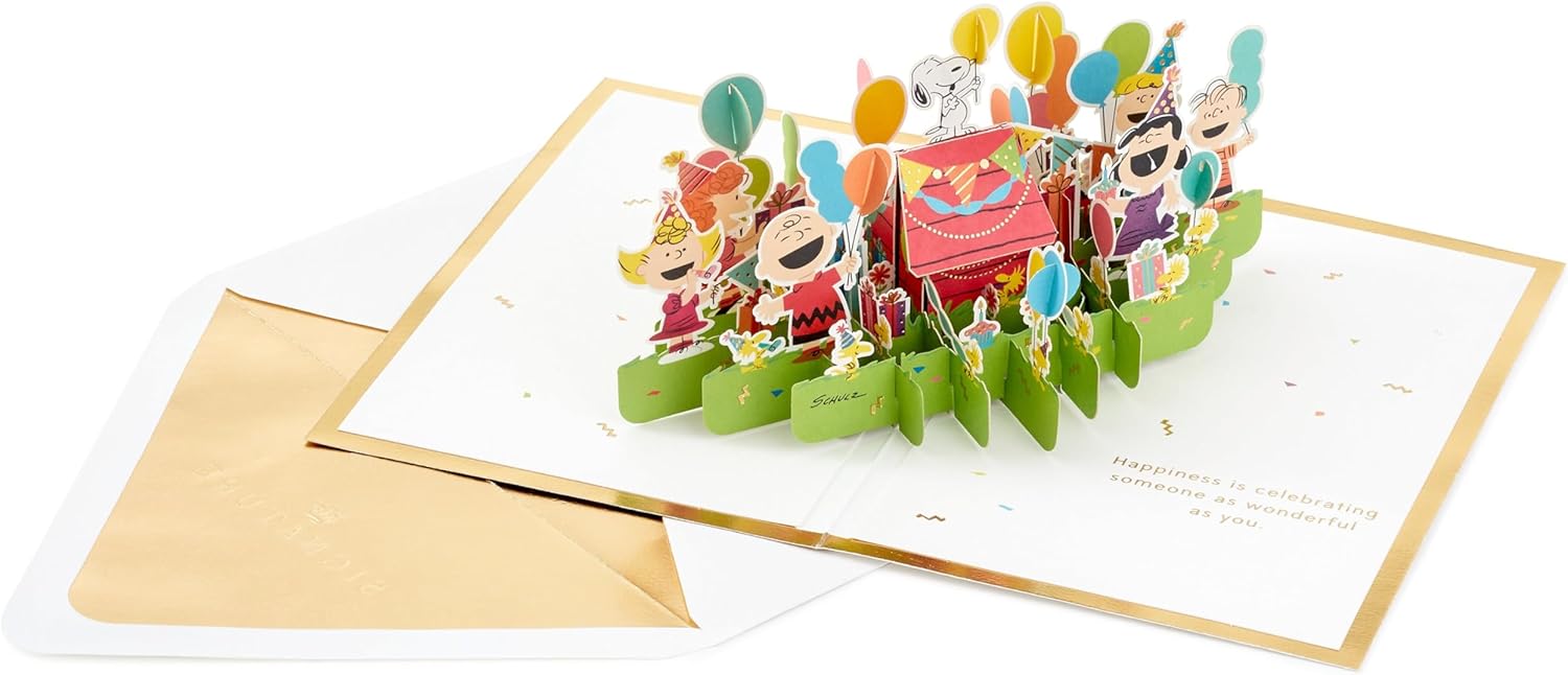 Thumbnail 1 de Carte pop-up Peanuts Hallmark SNOOPY Doré