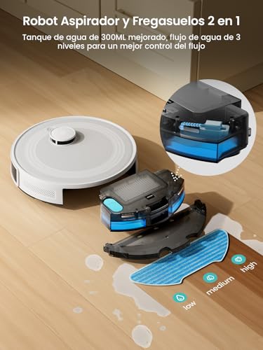 Detalle de Lefant M2: Robot Aspirador y Fregasuelos 2 en 1 con dToF y 6000 Pa de Succión