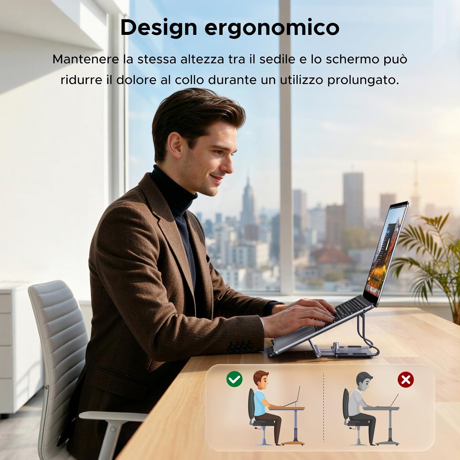Thumbnail 5 de UGREEN Supporto Verticale Orizzontale 2-in-1 per Laptop: Stand Regolabile eSalvaspazio