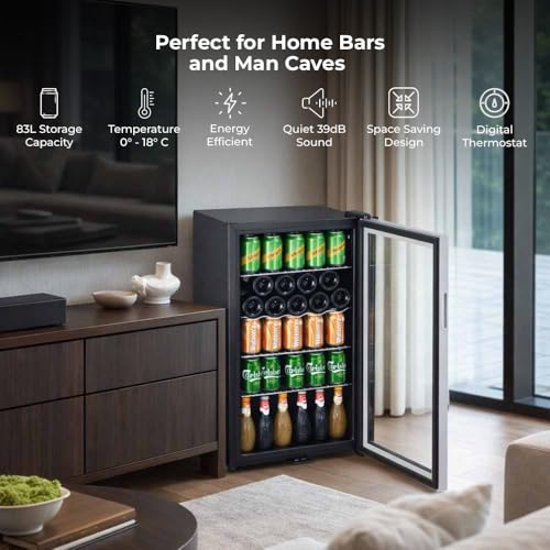 Thumbnail 6 de Subcold Super85 LED Beer Fridge – 80 Cans + 5 Bottles, 0–18°C, Glass Door