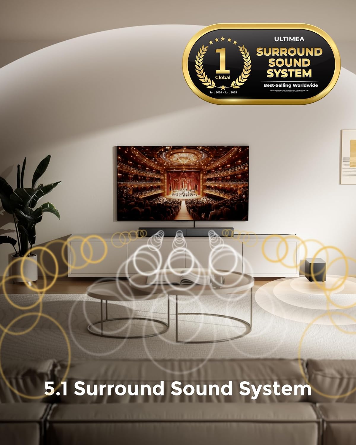 Detalle 2 de ULTIMEA Poseidon M60 Boom 340W 5.1ch soundbar