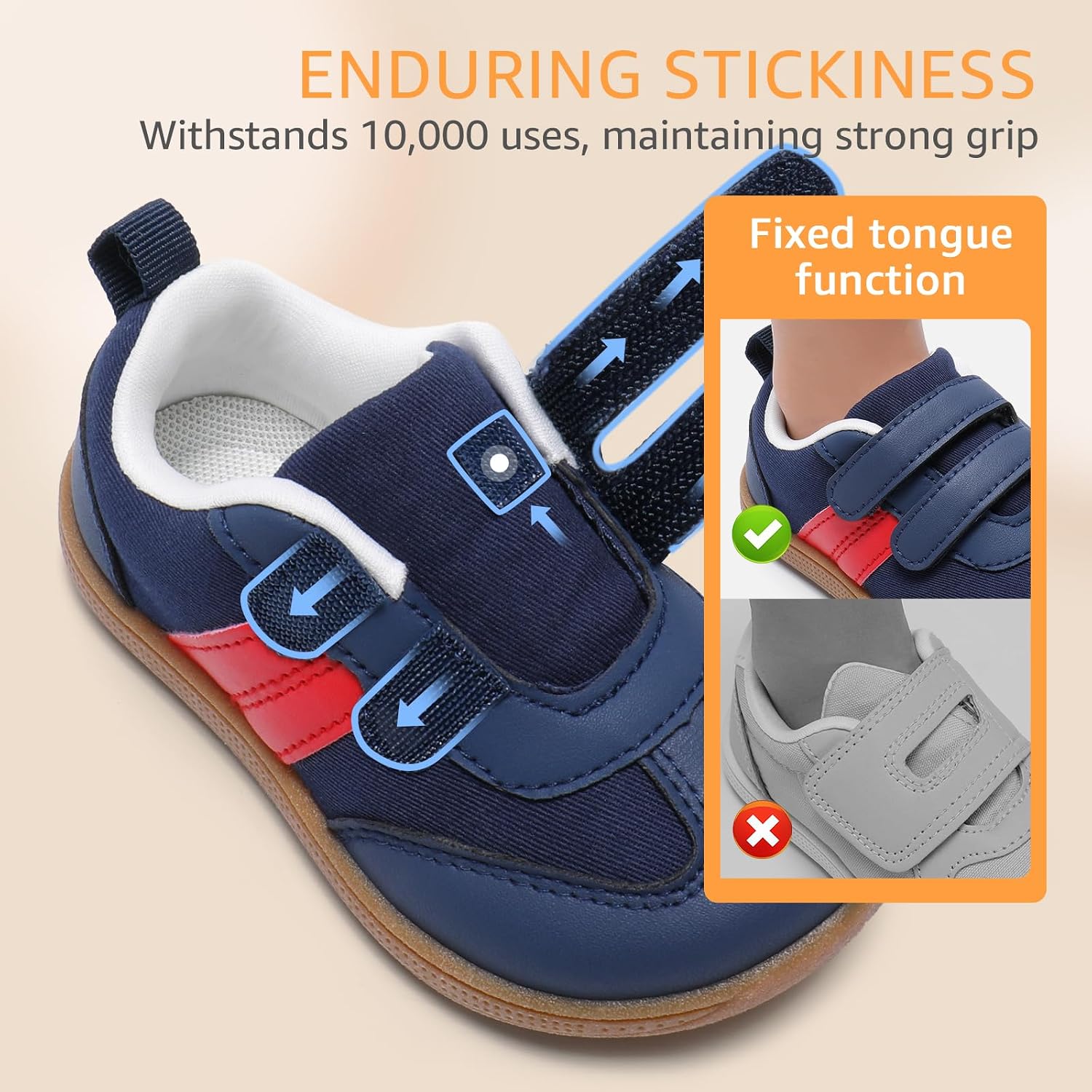 Detalle de STQ KIDS Toddler Wide Toe Box Barefoot Trainers – Zero Drop, Lightweight and Non-Slip