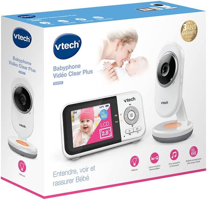 Thumbnail 5 de Vtech BM3254 Babyphone mit Kamera – 2,8-Zoll-Farbdisplay, lange Reichweite und beruhigende Funktionen (DE-Version)