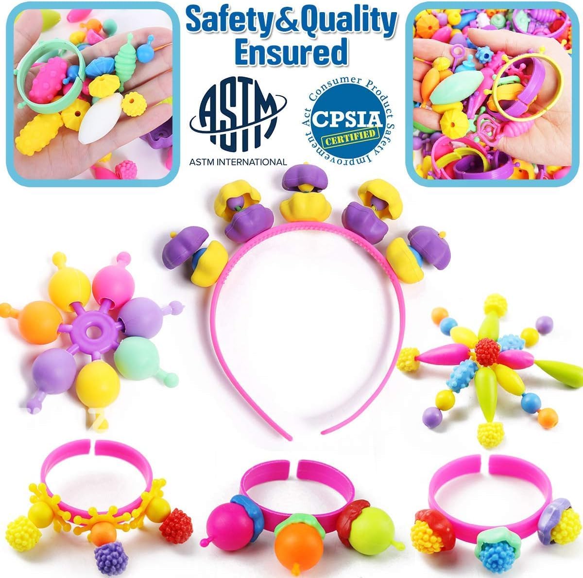 Detalle 2 de FunzBo Pop Beads Jewellery Kit for Kids 💎