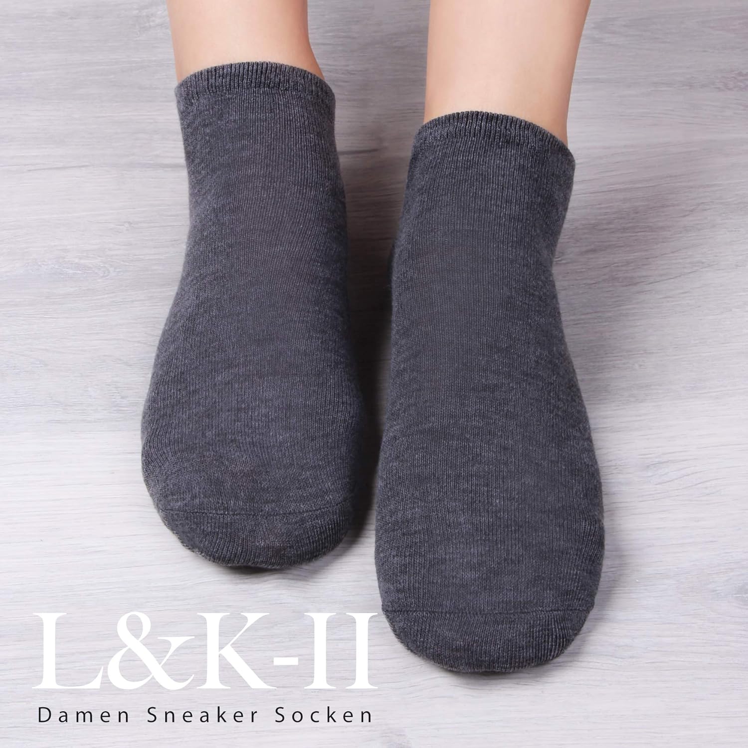 Thumbnail 1 de L&K-II L&K-II 12 paia di stivaletti calzini da sneaker da donna in cotone 92238