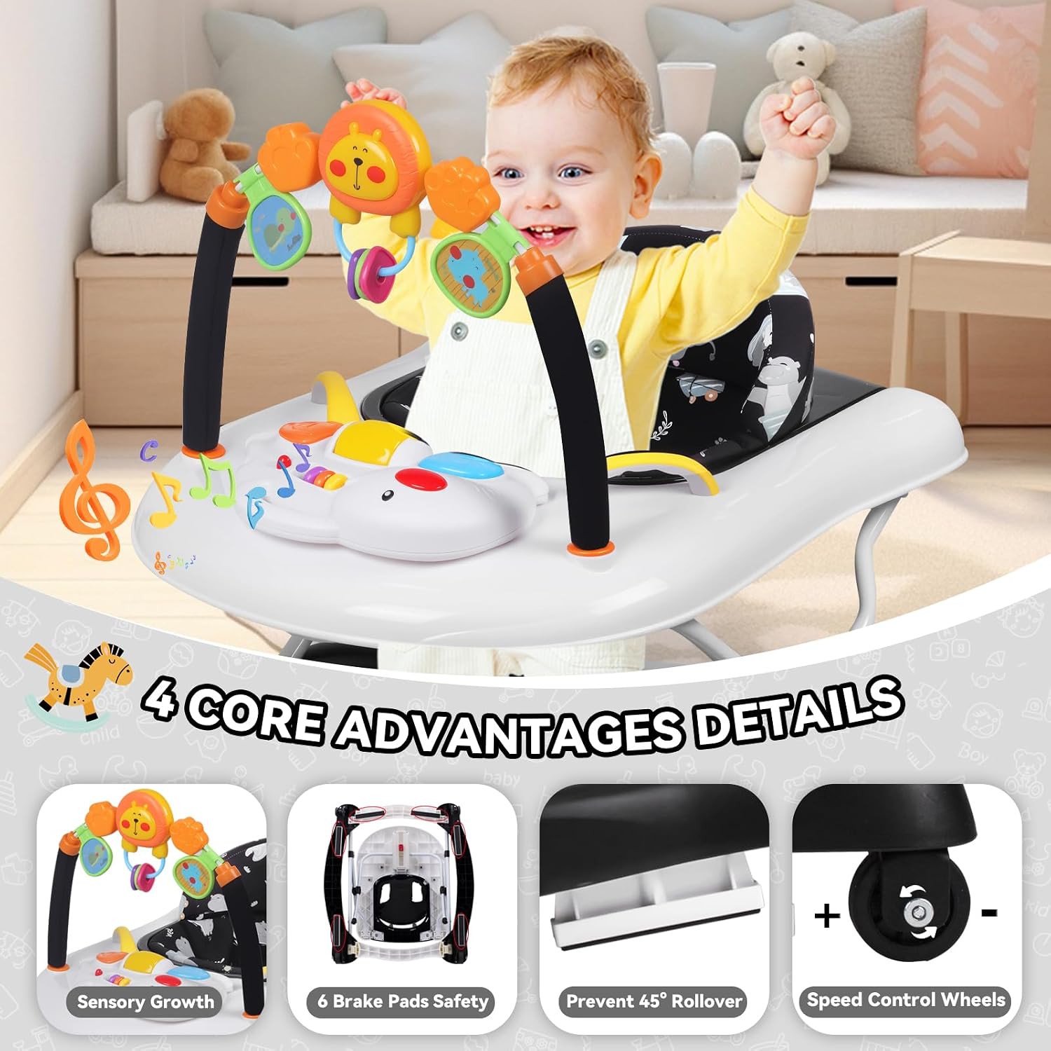 Thumbnail 2 de RefoereBabe 5-in-1 Baby Walker: Versatile Activity Walker for 6-18 Months