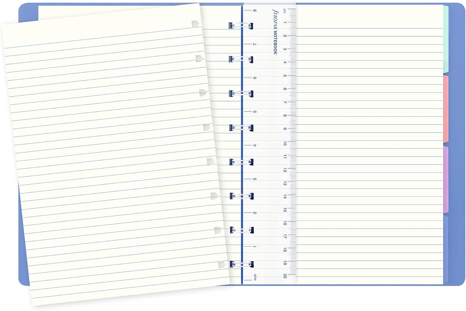 Detalle 2 de Filofax 115051 Notebook Classic Vista A5, blauw kunstleren notitieboek