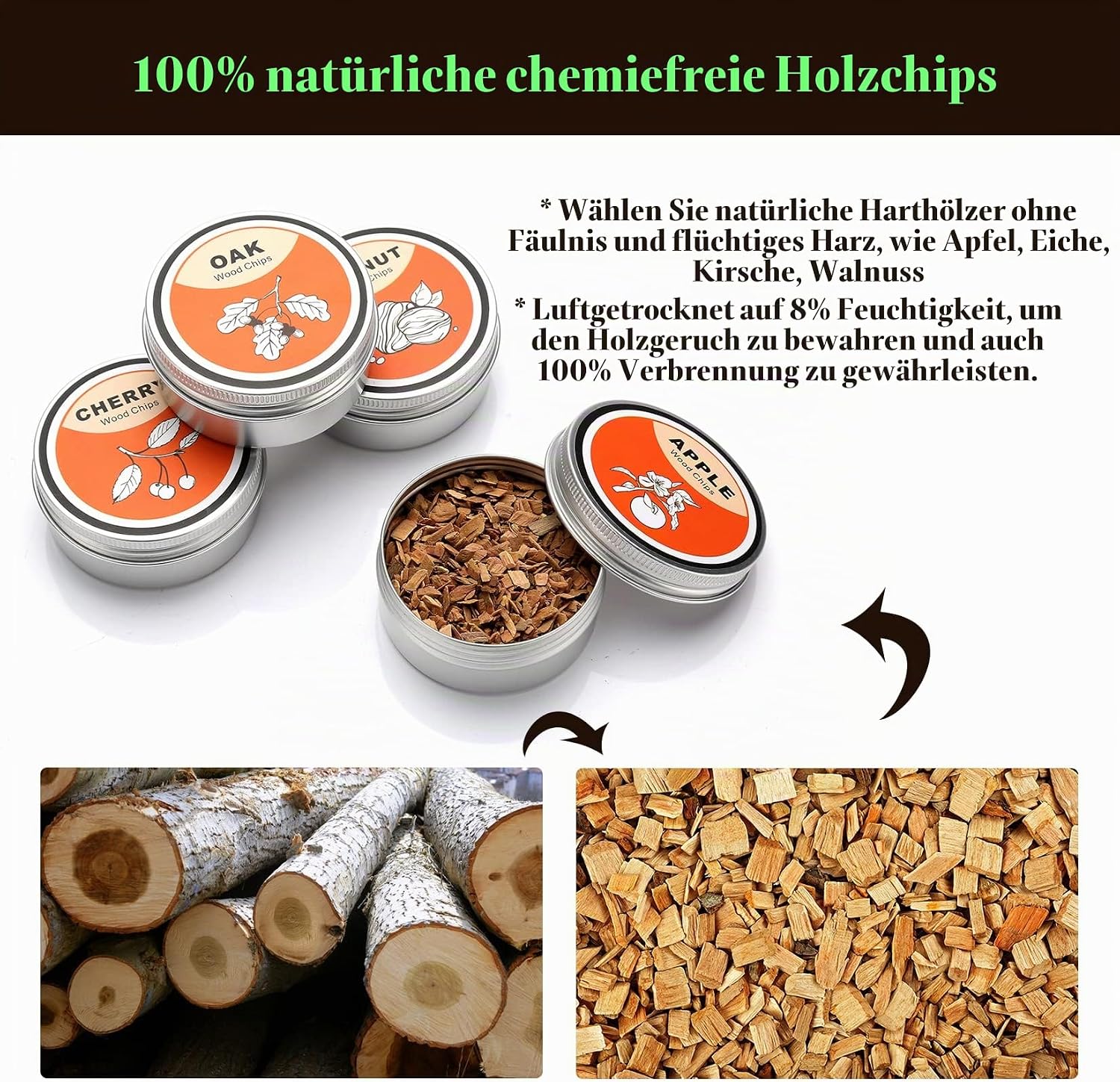 Thumbnail 3 de TMEOIIPY Cocktail Smoker Kit 4 Holzchips