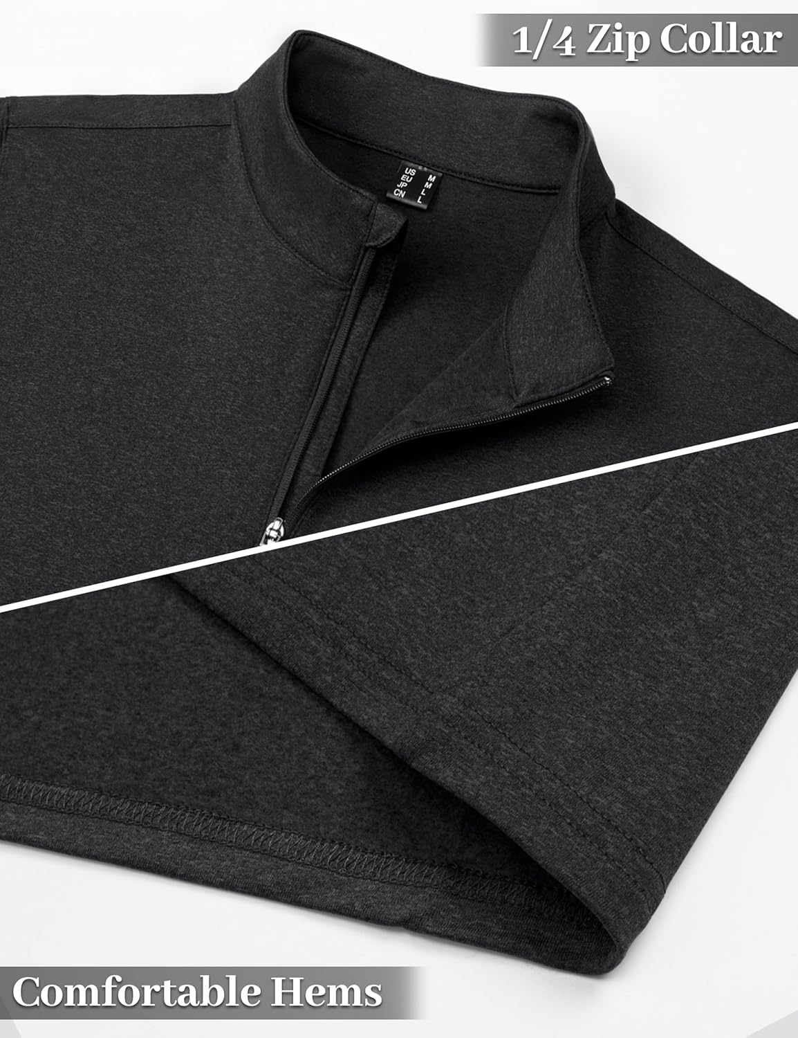 Thumbnail 5 de KEFITEVD men’s 1/4 zip fleece-lined pullover sweatshirt with stand collar
