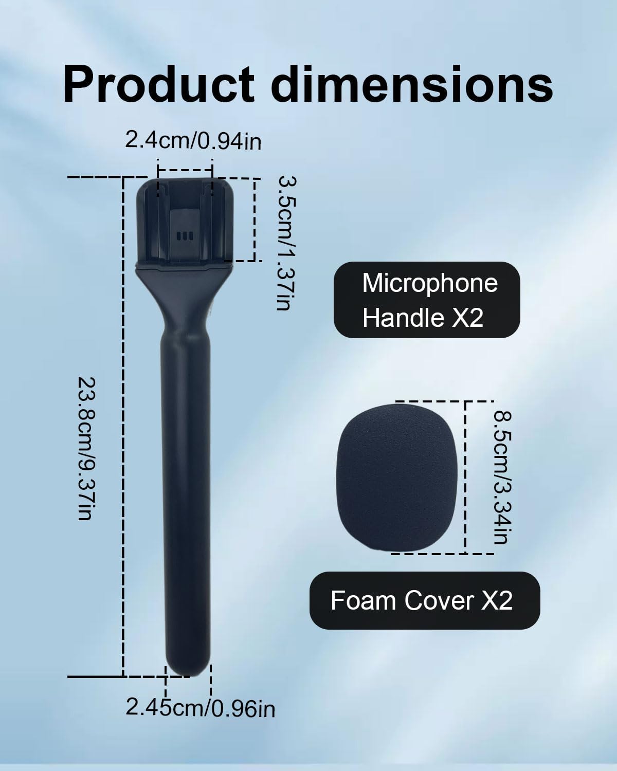 Detalle 2 de SEYUGOPTI Wireless Mic Grip 2-Pack