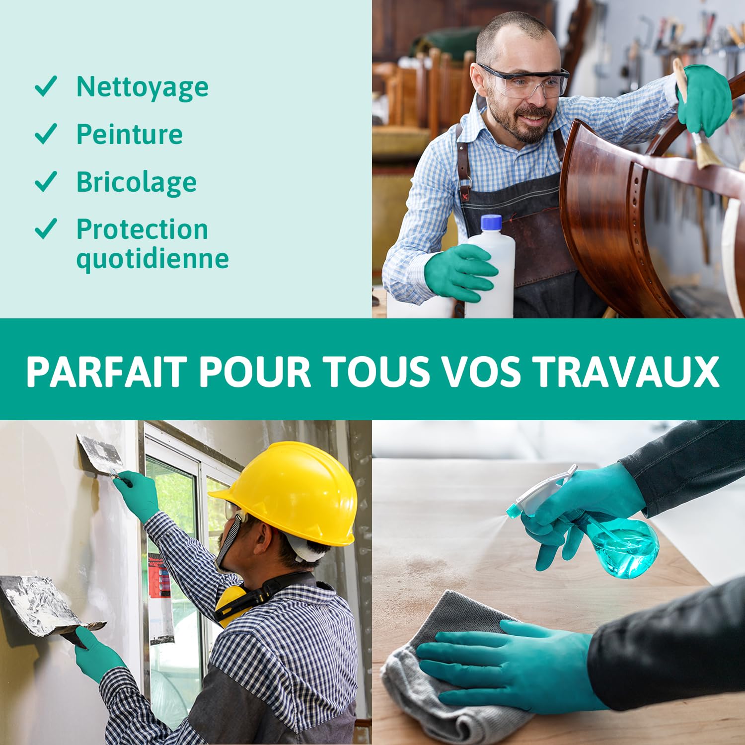 Detalle 2 de Ansell TouchNTuff 92‑600, 100 gants verts