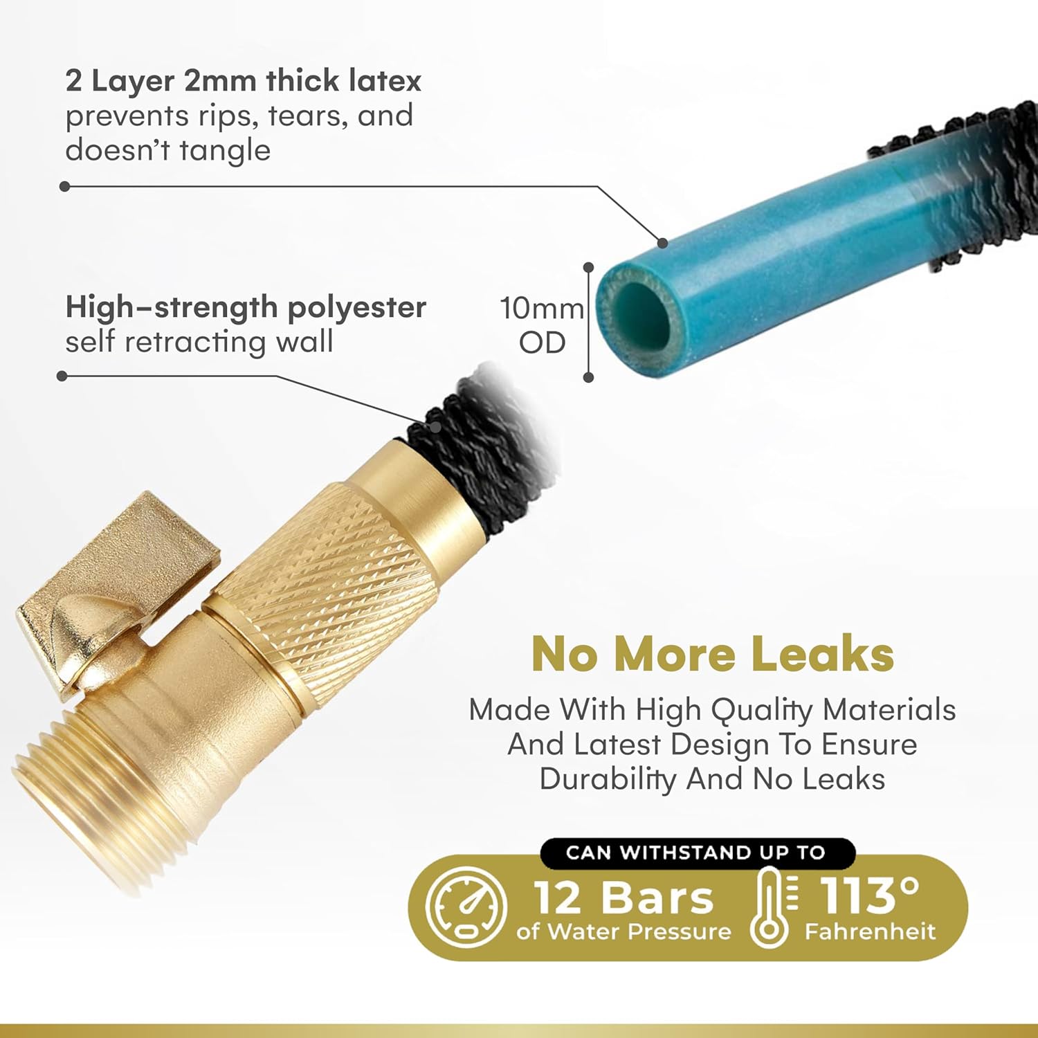 Detalle 2 de Flexi Hose 50 ft Expandable Garden Hose with 8-Function Nozzle