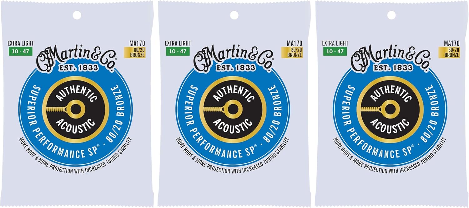 Detalle 2 de Martin Authentic MA170 41Y18MA170 Acoustic Strings – Extra Light 10–47: tono autentico e suonabilità superiore
