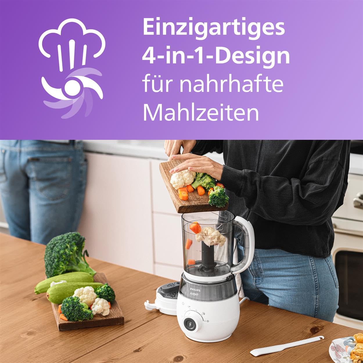 Thumbnail 2 de AVENT SCF883/01 4‑in‑1 Dampfgarer mit Mixer