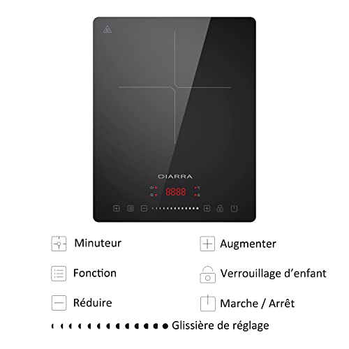 Thumbnail 6 de CIARRA CBTIH1, plaque à induction portable 1 foyer, 8 températures et minuteur