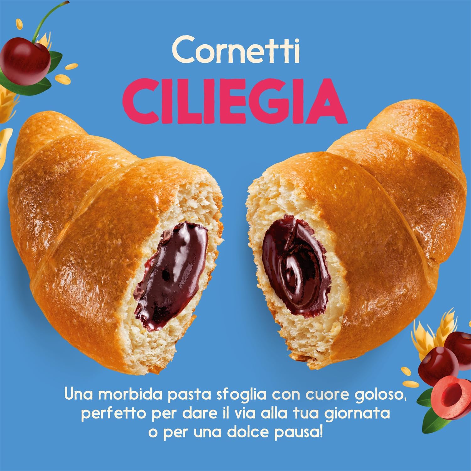Detalle de Misura Cornetti alla Ciliegia Dolcesenza – Senza Zuccheri Aggiunti, 298 g